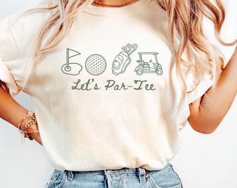 Hole In One Golf Birthday Party Shirt, Let's Par-Tee Golf 1st Birthday Tshirts for Family, Golf Themed First Birthday Matching Family Tshirt
