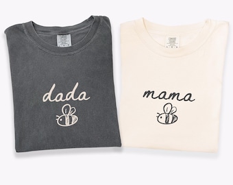 First Bee Day Birthday Shirt, Bee Theme 1st Birthday Tshirt, Bumble Bee Birthday Shirt for Mama Dada, Bee First Birthday Matching Family Tee