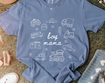 Boy Mama Car Comfort Colors® Shirt, Car Mama Shirt, Mama of Boys Shirt, Car Mom TShirt, Trendy Boy Mama Shirt, Mothers Day Gift for Boy Mama