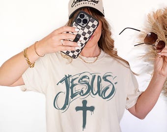 Jesus is King Christian Comfort Colors® Shirt, Christian Streetwear Jesus is King Tshirt, Unisex Religious Shirts, Bible Jesus Faith Shirts