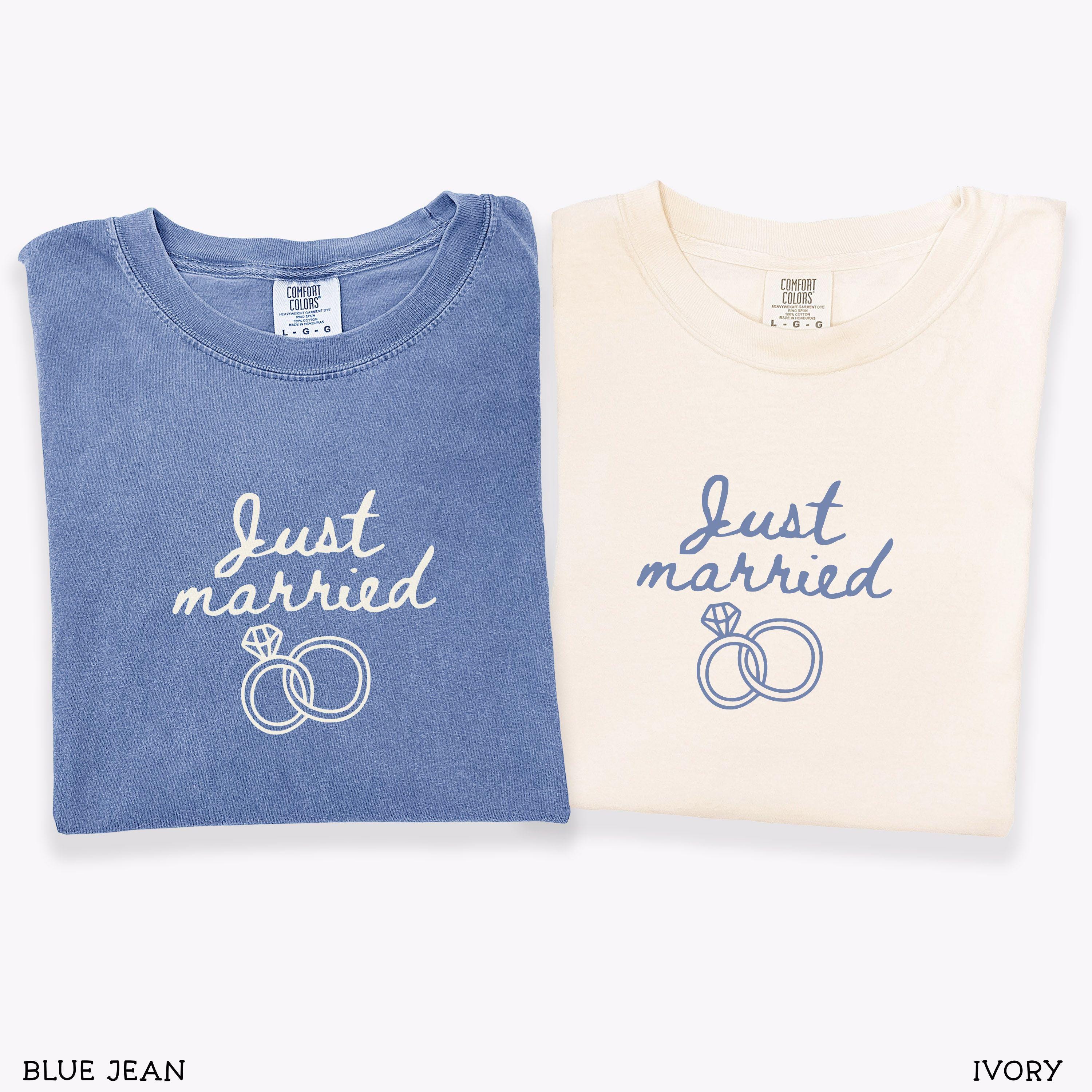 Just Married Comfort Colors®, Mr and Mrs Honeymoon Tees, Newlywed Honeymoon Shirts, Just Married Honeymoon Matching Shirts, Wifey Hubby Tees