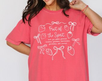 Christian Comfort Colors® Fruit of the Spirit Shirt, Bible Verse Religious Tshirts, Christian Faith T-shirts, Fruit of the Spirit Jesus Tee