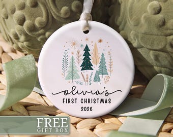 Baby First Christmas Ornament, Baby's First Christmas Ornament Gift for New Born Baby First Xmas Gift for Baby First Christmas Keepsake Gift