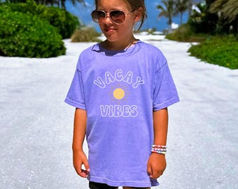 Family Vacation Comfort Colors® Shirts, Vacay Vibes Tshirts for Family, Summer Trip Shirts for Group, Matching Beach Vacation Family Tshirts