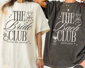 Custom The Bach Club Bachelorette Comfort Colors® Shirts, Bridal Party Matching Outfits For Bride Bridesmaid, Group Bachelorette Tees