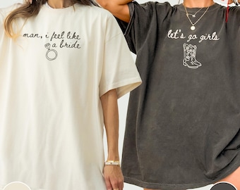 Nashville Bachelorette Comfort Colors® Shirts, Last Rodeo Western Country Bachelorette Shirts, Custom Let's Go Girls Bachelorette Party Tees