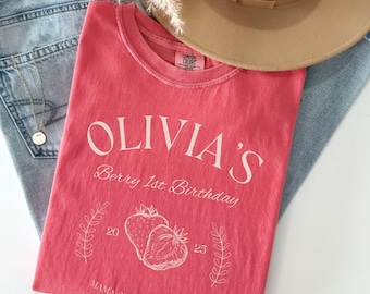 Berry First Birthday Shirt, Strawberry Birthday Comfort Colors® Shirt, Matching First Birthday Shirts, Berry First Matching Birthday Shirts