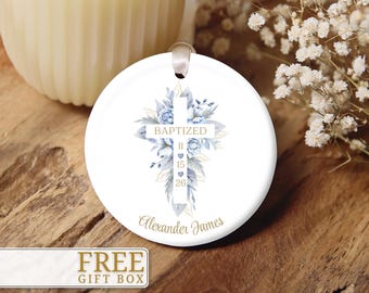 Boy Baptism Ornament, Custom Boy's Baptism Christmas Ornament Gifts for Boy's Baptism Gifts for Boy Baptism Keepsake Gift for Baptism Boy