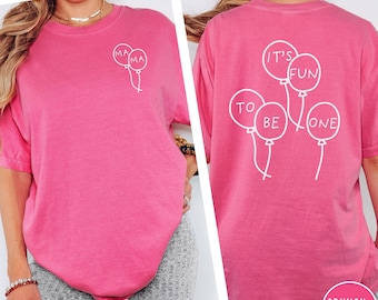 It's Fun To Be One First Birthday Balloon Shirts: Custom First Birthday Matching Shirts for Family