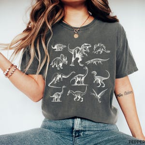 Dinosaur Shirt, Dinosaur Comfort Colors® Tee, Dinosaur Clothing, Dino Shirt, Paleontology Shirt, Dinosaur Skeleton Shirt, Animal Graphic Tee