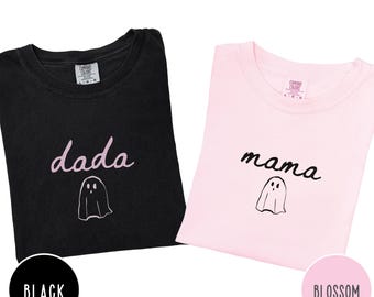 Spooky One First Birthday Matching Shirts, Halloween Themed 1st Birthday Family Tees, Lil One Boo Spooky Ghost Birthday Mama Dada Bday Shirt