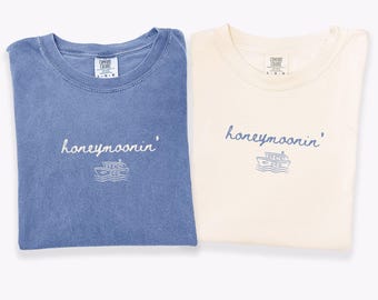 Chemises lune de miel Cruise Comfort Colors®, t-shirts lune de miel Cruise M. et Mme, t-shirt lune de miel pour jeunes mariés, t-shirts lune de miel assortis, cadeau pour jeunes mariés