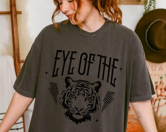 Retro Tiger Comfort Colors® Shirt, Vintage Tiger Shirt, Eye of the Tiger Shirt, Wild Animals Retro Tee, Tiger Graphic Comfort Colors® Shirt