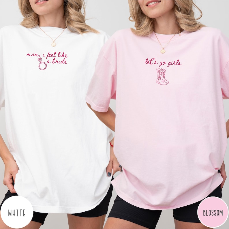 Western Nashville Bachelorette Comfort Colors® Shirts, Last Rodeo Country Bachelorette Shirts, Custom Let's Go Girls Bachelorette Party Tees image 4