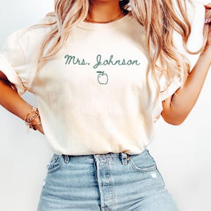 Personalized Teacher Comfort Colors® Shirt, Custom Teacher Tshirt, Teacher Gift for Teacher Appreciation, Back To School Gift Teacher Doodle
