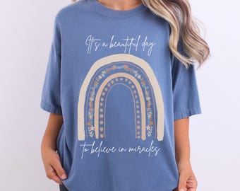IVF Transfer Day Comfort Colors® Shirt, Egg Retrieval Day Shirt, It's a Beautiful Day to Believe in Miracles Tee, IVF Expect Miracles Shirt
