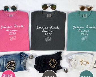 Custom Comfort Colors Family Reunion Shirts, Personalized Vacation Tees