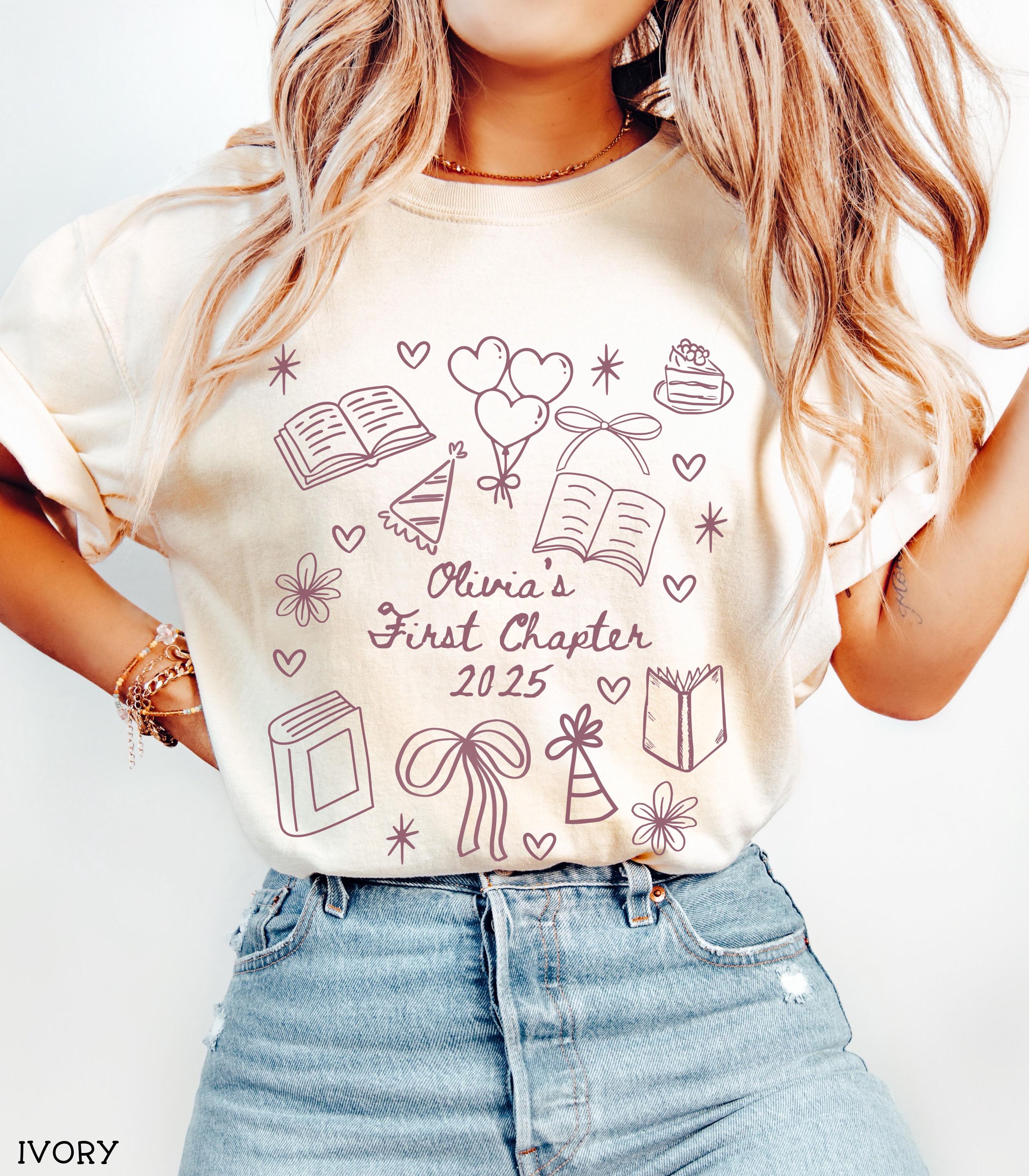 First Chapter First Birthday Shirt, Book Themed 1st Birthday Tshirt for Family, Chapter One Book Birthday First Birthday Matching Family Tee