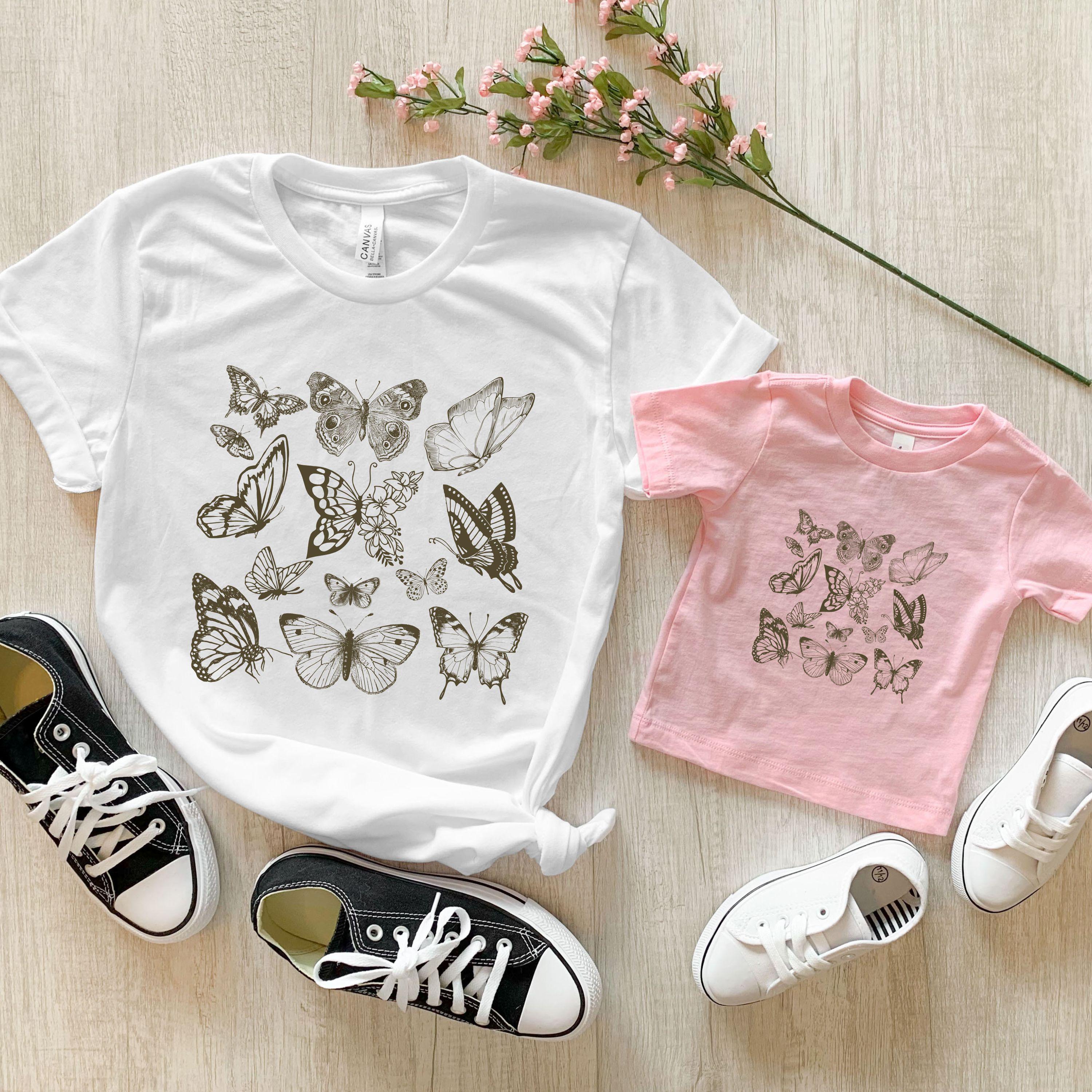 Butterfly Mommy and Me Shirts, Matching Butterfly Shirts, Matching Mom and Daughter Shirts, Butterfly Lover Tees, Youth Kids Butterfly Shirt