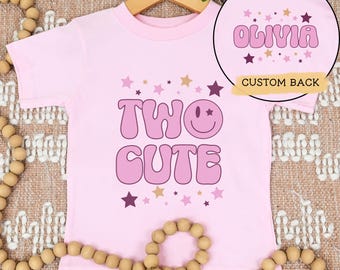 Personalized 2nd Birthday Shirt, 2nd Birthday Shirt Toddler Girl, Two Cute 2nd Birthday Shirt, Custom 2nd Birthday Shirt for Toddler Girl