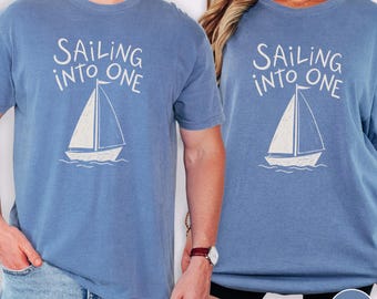 T-shirts assortis pour le premier anniversaire de votre enfant, T-shirt « Capitaine » sur le thème nautique, T-shirts à voile