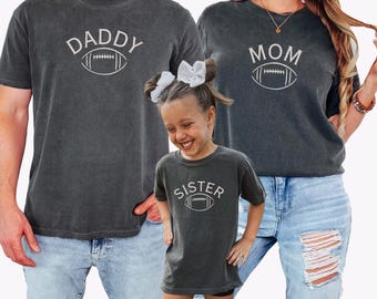 Football First Birthday Shirts for Family, Football Theme 1st Down Birthday Shirts, Matching Football Birthday Tees, Custom Rookie Year Tees
