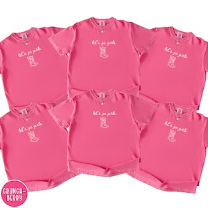 Western Nashville Bachelorette Comfort Colors® Shirts, Last Rodeo Country Bachelorette Shirts, Custom Let's Go Girls Bachelorette Party Tees image 6