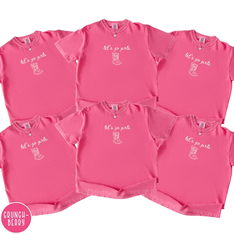 Western Nashville Bachelorette Comfort Colors® Shirts, Last Rodeo Country Bachelorette Shirts, Custom Let's Go Girls Bachelorette Party Tees image 6
