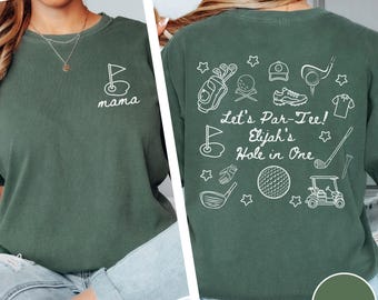 Hole In One Golf Birthday Party Shirt, Let's Par-Tee Golf 1st Birthday Tshirts for Family, Golf Themed First Birthday Matching Family Tshirt