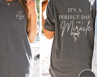 IVF Transfer Day Shirt Comfort Colors®, Ivf Egg Retrieval Shirt, IVF Perfect Day For a Miracle Shirt, Infertility Journey, Ivf Gift to Wife