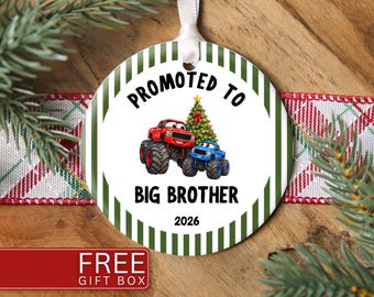 Big Brother Ornament, Custom Big Brother Christmas Ornament for Big Brother New Big Brother Announcement Gift for Big Brother Keepsake