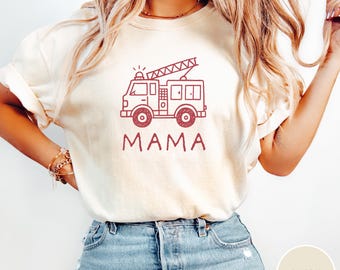 Fire Truck Birthday Shirts, Custom Fire Truck Matching Shirts for Family, Fire Truck Dad Shirt, Fire Truck Mama Shirt, Fire Truck First Bday