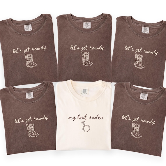 Western Nashville Bachelorette Comfort Colors® Shirts: My Last Rodeo Group Party T-shirts