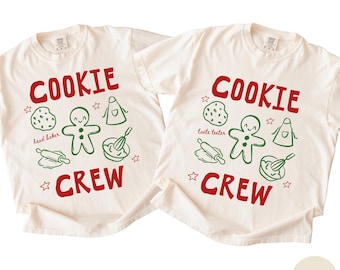 T-shirts assortis Christmas Cookie Crew Comfort Colors® pour groupes : T-shirts pour groupes de pâtisserie de Noël