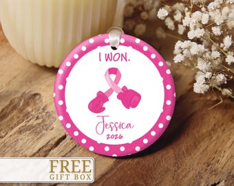 Cancer Survivor Ornament, Custom Cancer Survivor Christmas Ornament Cancer Warrior The Year I Beat Cancer Ornament Cancer Keepsake Ornament