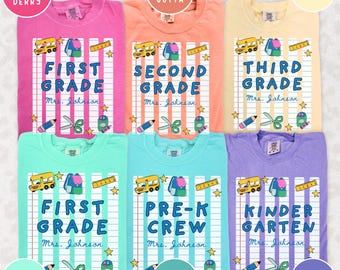 Teacher Team Shirts, Back to School Shirts for Teachers, Grade Level Team Tees, Teacher Gift, First Second Third Fourth Fifth Grade Teacher