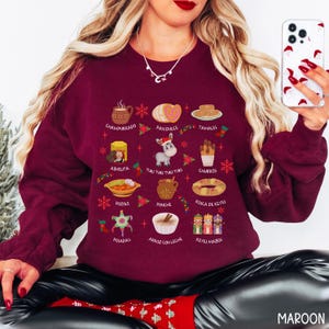 Mexican Christmas Sweatshirt, Spanish Feliz Navidad Sweatshirt, Tamales Sweater, Latina Christmas Sweater, Tis The Season, Pan Dulce Sweater