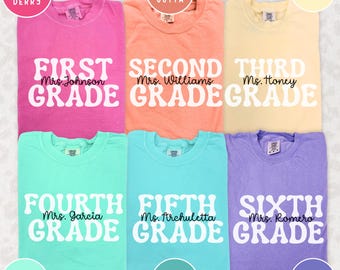 Teacher Team Shirts, Back to School Shirts for Teachers, Grade Level Team Tees, Teacher Gift, First Second Third Fourth Fifth Grade Teacher