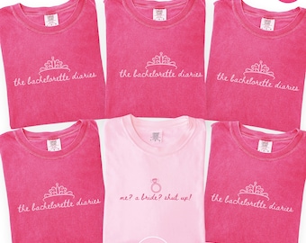 Camisetas de Princess Bachelorette Diaries: Camisetas para despedida de soltera en grupo "Yo soy la novia, cállate", Camisetas para la fiesta nupcial de princesa