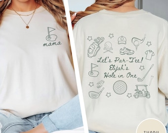 Hole In One Golf Birthday Party Shirt, Golf Themed 1st Birthday Tshirts for Family, Let's Par-Tee Golf First Birthday Matching Family Tshirt