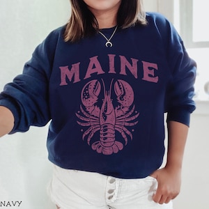Lobster Sweatshirt, Coastal Sweatshirt, Seafood Lover Sweatshirt, Vintage Beach Sweatshirt, Retro Nautical Sweatshirt, Fisherman Aesthetic