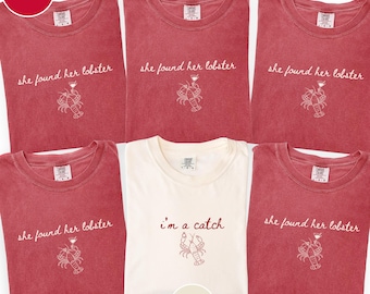 Lobster Bachelorette Comfort Colors® Shirts: Coastal I'm A Catch Lobster Bachelorette T-shirts for Group