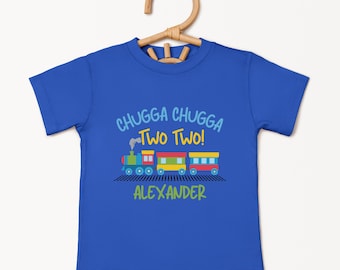 Family Birthday Shirt 2nd Birthday, 2nd Birthday Family Shirts, Chugga Chugga Two Two 2nd Birthday Shirts, Personalized 2nd Birthday Shirts