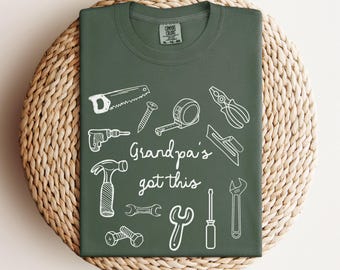 Handyman Tool Grandpa Comfort Colors® Father's Day Shirt, Fixer Grandpa Tshirt, Fathers Day Tools T Shirt, Fathers Day 2025, Tool Lover Gift