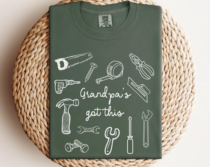 Handyman Tool Grandpa Comfort Colors® Father's Day Shirt, Fixer Grandpa Tshirt, Fathers Day Tools T Shirt, Fathers Day 2025, Tool Lover Gift