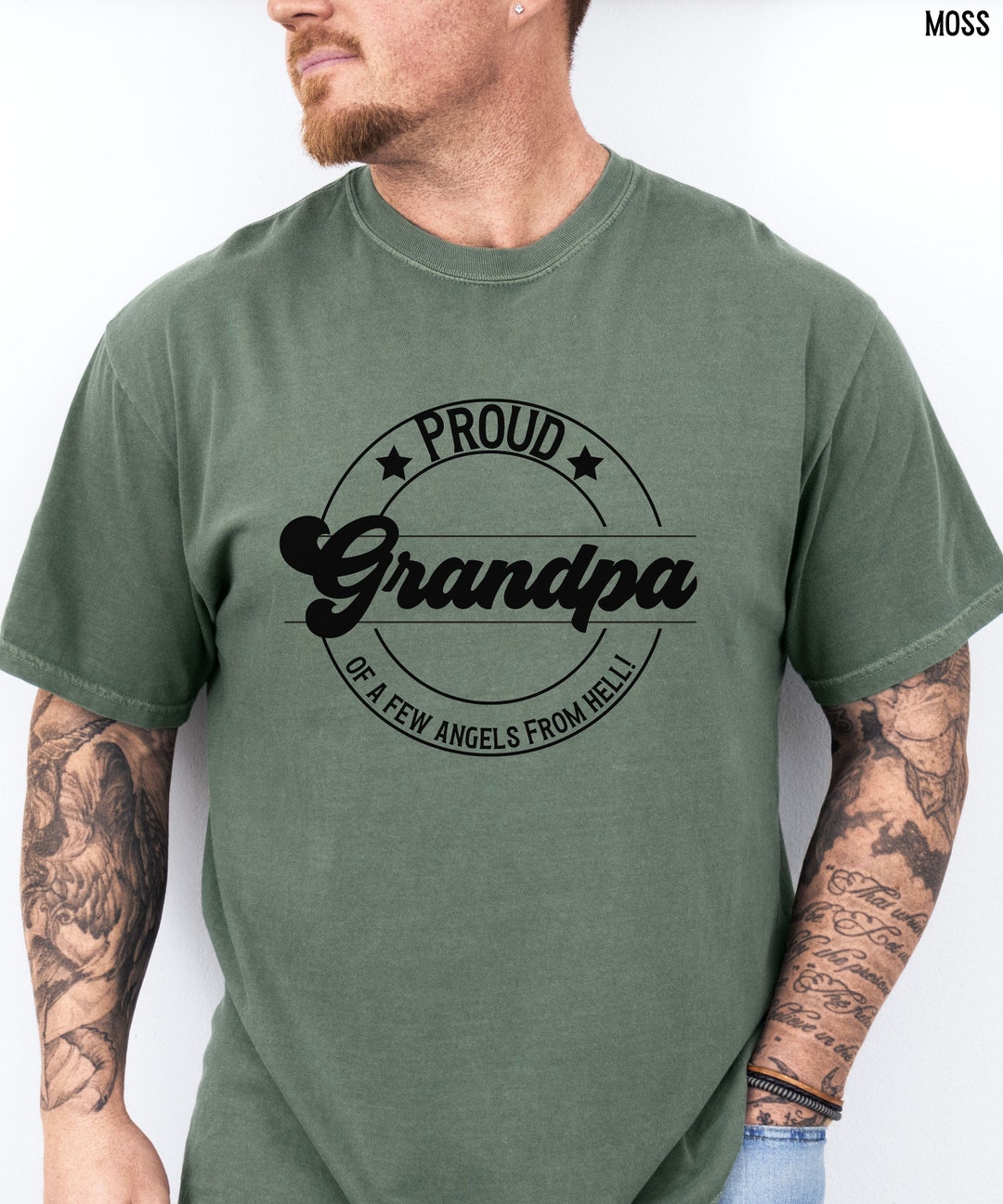 Mens World's Best Dad Grandpa Shirt, Funny Pregnancy Announcement