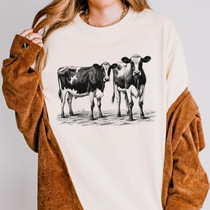 Vintage Cow Comfort Colors® Shirt, Cow Lover Shirt, Cow Lover Gift, Farm Animal Shirt, Farmers Shirt, Farmer Gift, Cow Comfort Colors® Tee