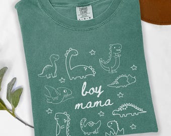 Boy Mama Dinosaur Comfort Colors® Shirt, Dinosaur Mama Shirt, Mama of Boys Shirt, Dinosaur Mom TShirt, Trendy Boy Mama Tee, Mothers Day Gift