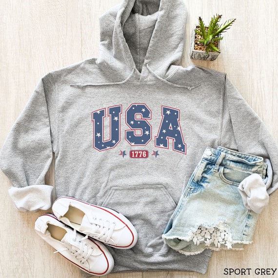 USA Hoodie, Patriotic Hoodie, USA Sweatshirt Hoodie, Retro USA Hoodie, Election Usa Hoodie, July 4th Hoodie, Usa Olympics Sweatshirt Hoodie