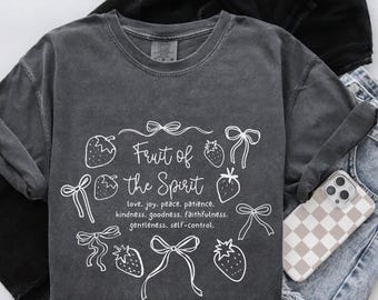 Christian Fruit of the Spirit Comfort Colors® Shirt, Bible Verse Religious Tshirts, Christian Faith T-shirts, Fruit of the Spirit Jesus Tee